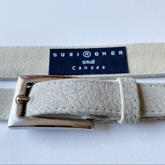 Suzi Roher Small Tan Off White Belt Canada - Picture 3 of 5